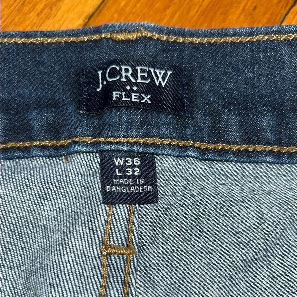 J. Crew Men's Straight Jeans - Dark Blue